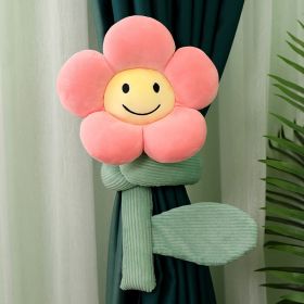 Cotton Flower Long Pillow Huge Funny Big Flower Cute Tulip Curtain Buckle Ins Style Tulip Cartoon Flower (Option: Red Flower-95cm)