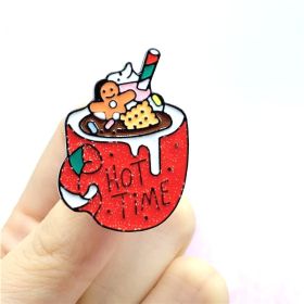 Christmas Tree Trolley Cup Candy Socks Brooch (Option: XZ1237)