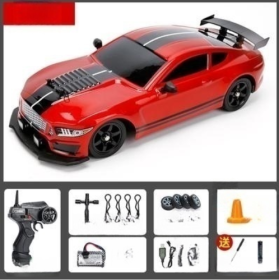 Rc Remote Control Car AE86 Four-wheel Drive High-speed Drift Racing Car (Color: Red)