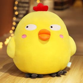 Cute Funny Expression Little Yellow Chicken Doll (Option: Oblique Eye Yellow Chicken-25x 20cm)