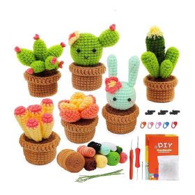 Diy Crochet Material Package For Beginners (Option: 6 Potted Plants)