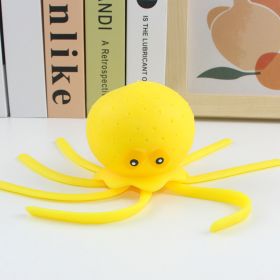 Octopus Squeezing Toy Marine Animals (Color: Yellow)