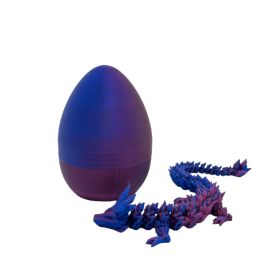 3D Printing Dragon Egg Colorful Egg Crystal Joint Toy (Option: Laser Purple)