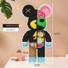 Violent Bear Building Blocks Toy Decoration Trend Creative (Option: Displane Violent Bear)