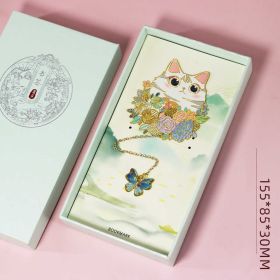 Cute Cat Metal Creative Art China-Chic Bookmark (Option: Cute pet cat-Gift box packaging)