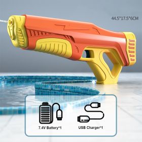 Rechargeable High-voltage Continuous Long-range Toy Gun (Color: Orange)