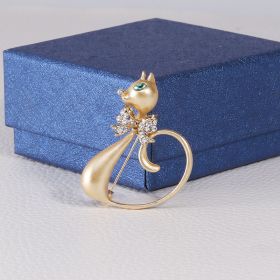 Cartoon Alloy Diamond Animal Corsage Ornament Brooch (Color: Yellow)