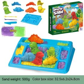 Space Toy Sand Mold Set Animal Dinosaur (Option: Dinosaur 500g-With sandbox)