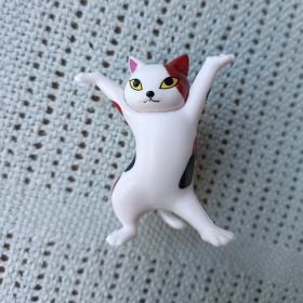 1pc/5pcs Cute Cat Pen Holder, Toy Cat Headphone Holder, Enchanted Dancing Cat Pen Holder, Home Desktop Ornament (Color: Tricolor)