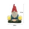 Cartoon Gnome Dwarf Statue Garden Lighting Waterproof Resin Figurines Solar Light Outdoor Lawn Courtyard Night Decorative Lamp