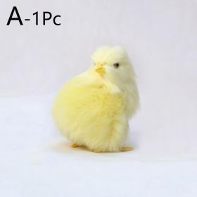 1pc Simulated Little Chick Figurine Lifelike Chicken Figurines Animal Figurine Realistic Chicken Photography Props Easter Supplies Easter Toy (Style: 1)