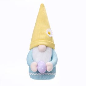 Easter Gnome Plush Ornament Kids Room Decoration Home Decoration Doll (Color: Yellow)