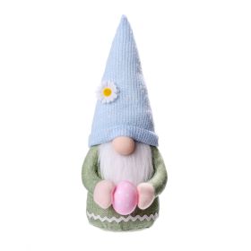 Easter Gnome Plush Ornament Kids Room Decoration Home Decoration Doll (Color: Blue)