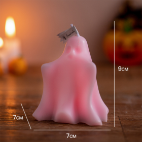 Light Ghost Tea Lights Halloween Party Candles (Color: Pink)