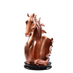 Horse Shape Display Shelf Wine Holder Animal Statue Creative Wine Bottle Rack Holder Kitchen Dining Bar Barware Wine Rack (Color: Copper)