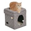 Pets Feline Nuvo Curious Cat Cube Cat Condo