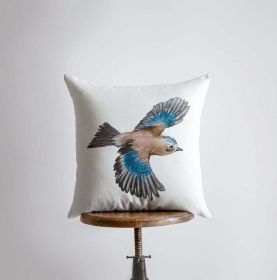 Watercolor Bluebird | Gifts | Brid Prints | Bird Decor | Accent Pillow Covers | Throw Pillow Covers | Pillow | Room Decor | Bedroom Decor (Dimensions: 20x20)