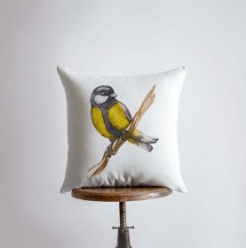 Watercolor Yellow Crest | Gifts | Brid Prints | Bird Decor |Accent Pillow Covers | Throw Pillow Covers | Pillow | Room Decor | Bedroom Decor (Dimensions: 12x12)