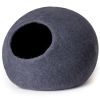 Cat Cave Bed -Handmade Wool Cat Bed Cave with Mouse Toy