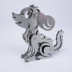 3D Metal Puzzle Model Decoration Toy (Option: Zodiac Dog)