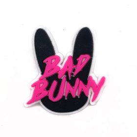 Cartoon Bad Bunny Pattern Hole Shoe Flower Accessories (Option: 8 Style)