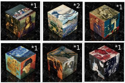 Van Gogh Sunflower Starry Sky Third Order Rubik's Cube (Option: Set)