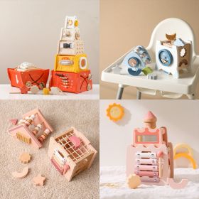 Amazon Baby Early Education Educational Stacking Rocket Boy Girl House Castle Assembling Toys (Option: 5style)