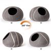 Cat Cave Bed -Handmade Wool Cat Bed Cave with Mouse Toy