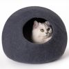 Cat Cave Bed -Handmade Wool Cat Bed Cave with Mouse Toy