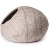 Cat Cave Bed -Handmade Wool Cat Bed Cave with Mouse Toy