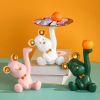 NORTHEUINS Resin Bear Empty Pocket House Entry Decoration Tray Keys Receiver Storage Figurines for Interior Home Object Statues