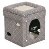 Pets Feline Nuvo Curious Cat Cube Cat Condo