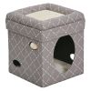 Pets Feline Nuvo Curious Cat Cube Cat Condo