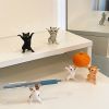 1pc/5pcs Cute Cat Pen Holder, Toy Cat Headphone Holder, Enchanted Dancing Cat Pen Holder, Home Desktop Ornament