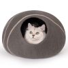 Cat Cave Bed -Handmade Wool Cat Bed Cave with Mouse Toy