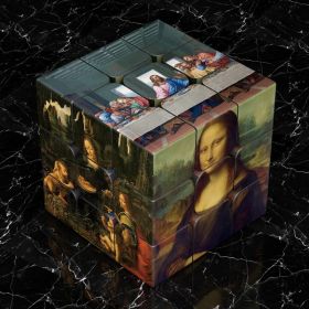 Van Gogh Sunflower Starry Sky Third Order Rubik's Cube (Option: Da Vinci big hole)