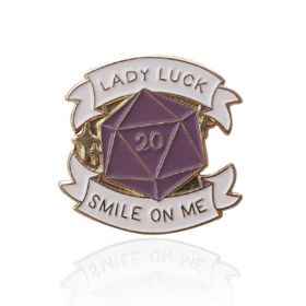 Screen Ribbon LADY LUCK SMILE ON ME Creative Oil Drop Brooch (Option: CC1147)