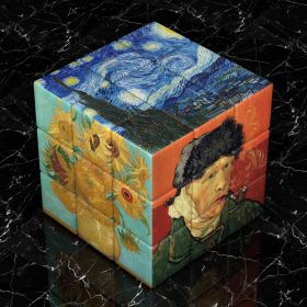 Van Gogh Sunflower Starry Sky Third Order Rubik's Cube (Option: Starry Sky Big Hole)