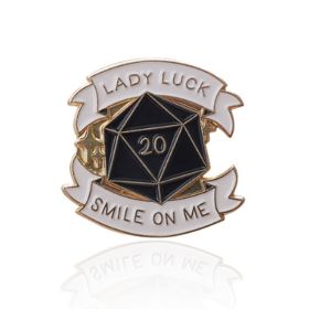 Screen Ribbon LADY LUCK SMILE ON ME Creative Oil Drop Brooch (Option: CC1148)