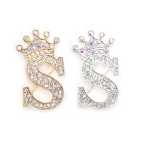 Fashion English Letter Brooch Creative Clothing Accessories (Option: Gold-S)