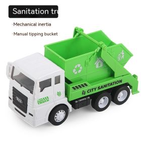 Medium Children's Simulation Inertial Engineering Vehicle Plastic Excavator (Option: Garbage Truck)