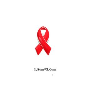 Metal Badge AIDS Prevention Activity Red Ribbon (Option: New Red Ribbon Small)