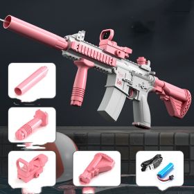 Space Water Gun Electric Automatic Water Absorption Water Fights Toy Outdoor Beach Swimming Pool Bath Toys For Children Kid Gift (Option: D Pink-USB)