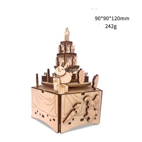 Wooden Music Box Series Manual Diy 3d Puzzles (Option: Rabbit Birthday Party)