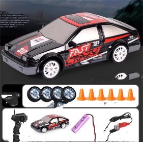 2.4G Drift Rc Car 4WD RC Drift Car Toy Remote Control GTR Model AE86 Vehicle Car RC Racing Car Toy For Children Christmas Gifts (Option: 124 Track AE86-Standard)