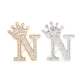 Fashion English Letter Brooch Creative Clothing Accessories (Option: Silver-N)