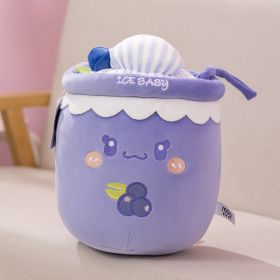 Ice And Snow Milky Tea Cup Pillow Doll Cute Plush Toy Prize (Option: Blue-30cm)