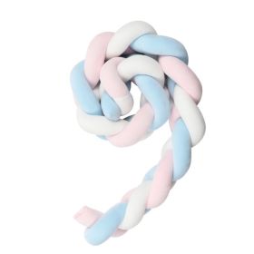 Knotted Long Pillow Three-strand Twist Spandex Bed Fence Baby (Option: Pink White Small Sky Blue-200cm)