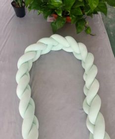 Knotted Long Pillow Three-strand Twist Spandex Bed Fence Baby (Option: Mint Green-200cm)